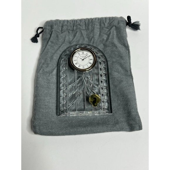 New Waterford Crystal Overture Small Clock In Box - Picture 2 of 5